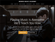 Tablet Screenshot of morrismusicacademy.com